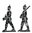 2 Soldaten mit Pickelhaube Trommler /Soldat mit Gewehr