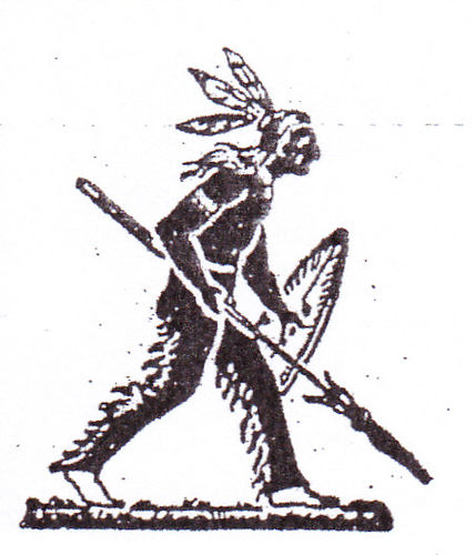 Indianer laufend mit Speer und Schild 30mm