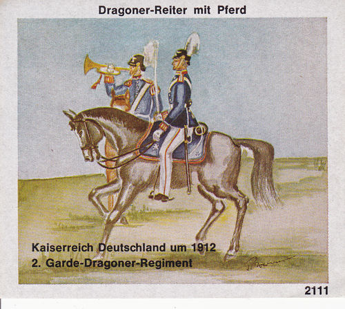 Dragoner-Reiter mit Pferd
