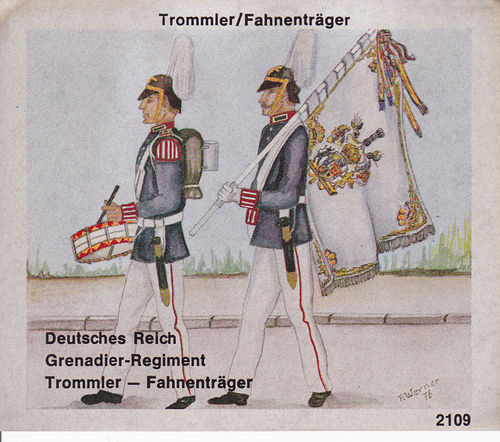 2 Musiker Trommler / Fahnenträger