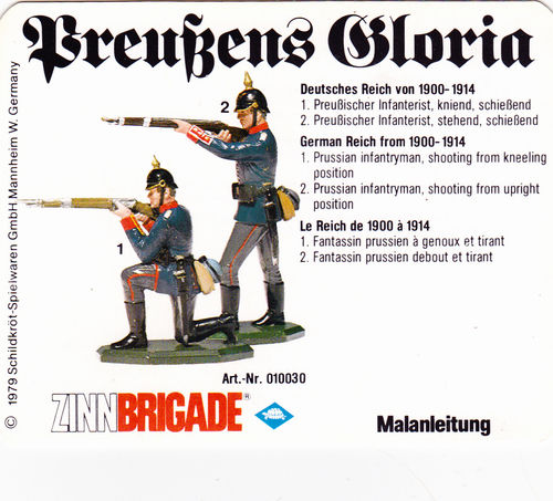 Preußischer Infanterist kniend und stehend schießend 40mm Nr.10030