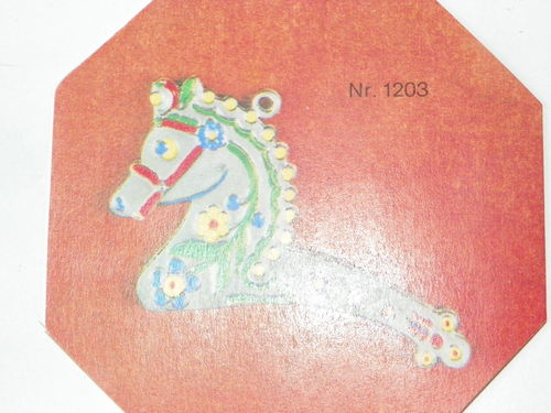 Nürnberger Meisterzinn Form Anhänger Pferd Nr.1203