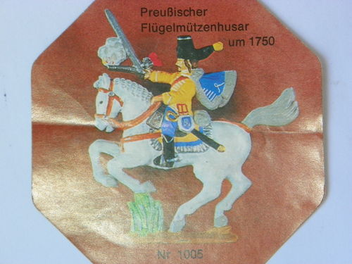 Nürnberger Meisterzinn Form Nr. 1005 Preußischer Flügelmützenhusar 40mm