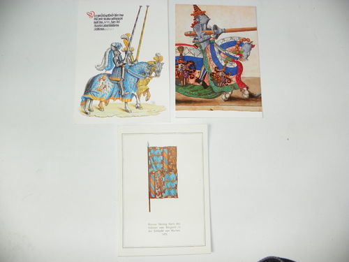 3 Postkarten Ritter Vorlagen